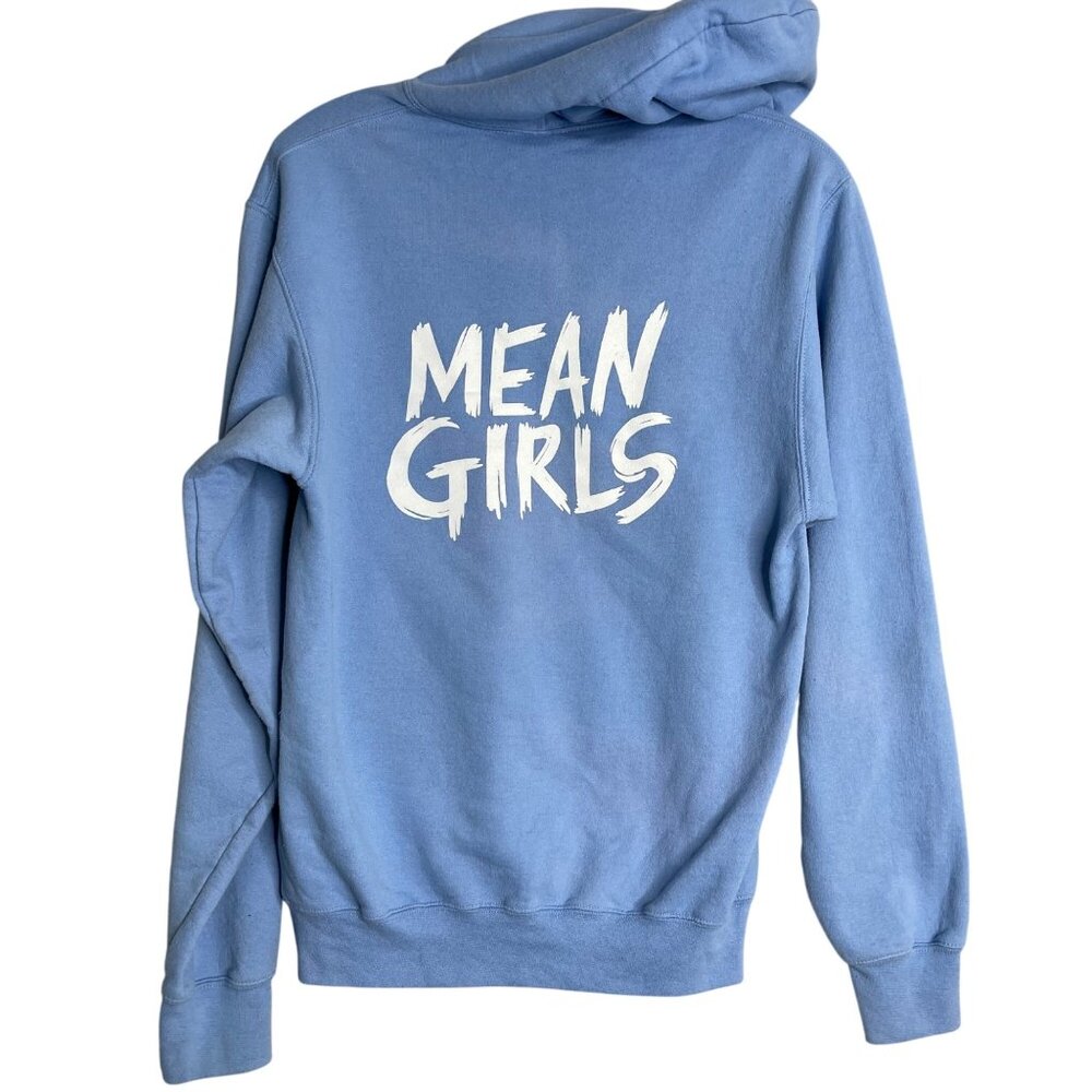 Mean Girls She Doesn't Even Go‎ Here Hoodie Womens S Blue Full Zip